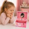 Caja de Música Infantil con Espejo y Joyero Rosa