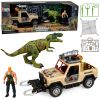 Set de caza de dinosaurios T-Rex con coche todoterreno de Lean toys
