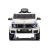 Coche eléctrico Mercedes G 4x4 blanco 24V Lean Cars con ruedas EVA, vista lateral