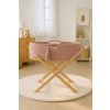 Moses Basket Boho Handmade With Stand - Pastel Pink