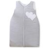 Cotton Sleeping Bag For Children, Size M, 6-12 Months, Tog 2.5, All-season,hearts Polka Dots On Grey