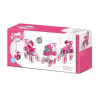 Carrito de Muñecas de Metal con Ruedas Grandes Rosa
