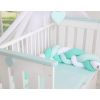 Protector de Cuna Knot Bumper My Sweet Baby - Blanco y Menta - imagen 3