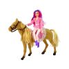 Muñeca Jinete con Caballo Marrón
