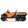 Vehículo 6 ruedas Lean Cars 163 cm naranja, vista lateral con puertas abatibles
