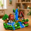 Bloques en uso creando un paisaje en un ambiente recreativo