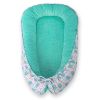 Baby Nest Double-sided Premium Cocoon For Infants Bobono Minky- Hedgehogs Mint