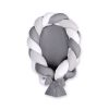 Nido trenzado 2 en 1 My Sweet Baby - Blanco y gris