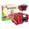 Acordeón infantil rojo de Lean toys con diseño atractivo.