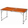 Mesa de Camping Plegable con Altura Ajustable y Maleta