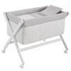 Minicuna Tijera Madera Ardi Gris/bco 55x87x74 Cm - Cambrass