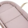 Moisés Cambrass Une Unic rosa, detalle vestidura piqué y plumeti orgánico