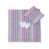 Pram Bedding Set With Duvet And Pillow 2pcs - Hearts Lilac Strips