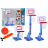 Canasta de baloncesto ajustable en azul con balón incluido