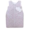 Cotton Sleeping Bag For Children, Size M, 6-12 Months, Tog 2.5, All-season, Hearts Pink Flowers