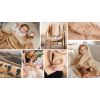 Manta de lana merino beige oscuro Babyono para bebé - imagen 3