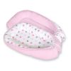Baby Nest Double-sided Premium Cocoon For Infants Bobono- Gray-pink Stars/ Gray