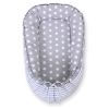 Baby Nest Double-sided Premium Cocoon For Infants Bobono- Dots On Grey/ Grey Strips