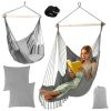 Silla colgante Gardlov - hamaca de jardín 2 en 1, gris