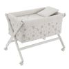 Minicuna Tijera Madera Globe Crudo/bco 55x87x74 Cm - Cambrass