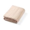 Manta de lana merino Babyono beige claro para bebé