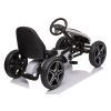 Kart a pedales Mercedes blanco Lean Cars 115x35x60 cm, vista lateral