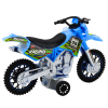 Motocicleta de Cross Off-Road Azul con Luces y Sonidos