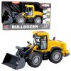 Excavadora de construcción amarilla con luz y sonido de Lean toys