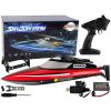 Lancha motorizada RC 2.4 GHz Lean Toys roja, vista superior