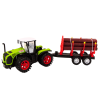 Tractor de granja con remolque y árboles de Bali