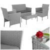 Conjunto de Muebles de Jardín Gardlov para Bebés - Ratán Gris - imagen 2