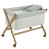 Minicuna Tijera Madera Ardi Verde/natural 55x87x74 Cm - Cambrass