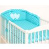Protector de Cuna My Sweet Baby - Corazones en Turquesa
