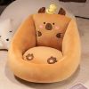 Sillón de peluche forma de capibara con pato 50x45cm
