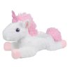Peluches unicornio de material plush suave y colores pastel