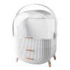 Organizador de Cosméticos con Tapa Abatible Transparente Blanco