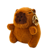 Mochila Escolar Urban School con Llaveros de Capibara Beige