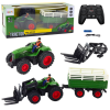 Tractor Agrícola con Remolque y Horquillas Control Remoto
