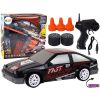 Coche Deportivo Teledirigido R/C 1:24 Negro con Ruedas Reemplazables