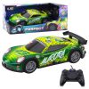 Coche de Carreras RC Control Remoto con Cuerpo Luminoso Verde