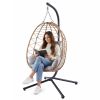 Silla Colgante Exterior de Mimbre con Cojines - imagen 2