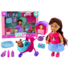 Muñeca con Perros y Accesorios de Perrera Rosa 16 pcs