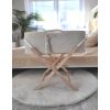 Moses Basket Boho Handmade Cotton With Mattress - Cream