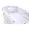 Protector de Cuna XXL My Sweet Baby - Corazones en Blanco y Negro