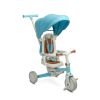 Triciclo evolutivo Faro Toyz azul 3 en 1, vista frontal con capota
