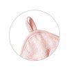 Toalla de baño con capucha Babyono de bambú 100x100 rosa - imagen 3