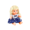 Muñeca con vestido azul marino y sonido de bebé