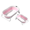 Bañera plegable con pies antideslizantes color rosa