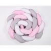Protector de Cuna Knot Bumper XXL My Sweet Baby - Blanco, Gris y Rosa - imagen 2