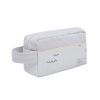 Neceser accesorios bebé Kikkaboo gris liso, vista frontal con asa lateral